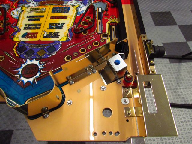 128
Playfield is  being  built  with  new  oak rails  installed and all the  brass hardware is being  carefully placed.