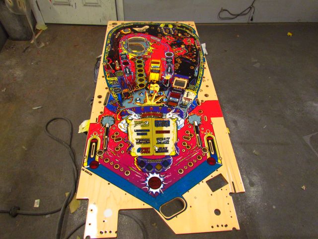111
Playfield is  dry and ready to  sand and  prep  for the final rework. 