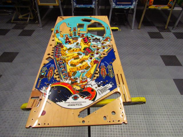 57
Sanding this playfield  back down,reworking the  couple issues that I can at this point and  reclearing it  should make it l