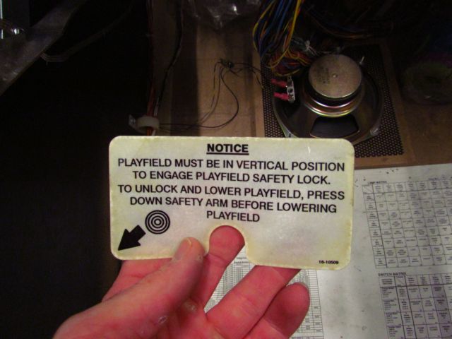 32
These are the specific  instructions to avoid the  breaking of the playfield.They were  floating around in the bottom of the