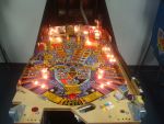80
 Playfield is in the cabinet and powered up for testing.