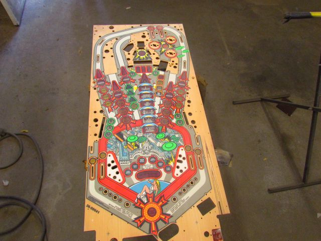 44
Replacement playfield is  being prepped.Corrections have been made where needed  to the  shooter lane(it was too  short) and