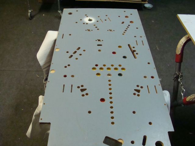 31
 NOS playfield is undrilled  nor dimpled.