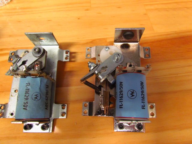 45
Flipper on the left is the original and the on the right is a rebuilt version with all new parts and nickel plated hardware.