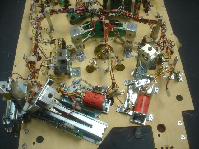 82
 Soleniod harness has been run and the flipper wiring repairs are complete.