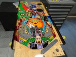 91
Working on the playfield.This is a replacement from CPR(Classic Playfield Reproductions)it is the gold quality and looks gre