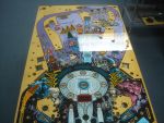 50
 Playfield has been cleared  but will still need to be dimpled top and bottom as well as drilled in the jet bumper area.