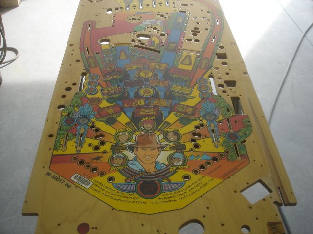 65
 The playfield is sanded and prepped for final repairs.