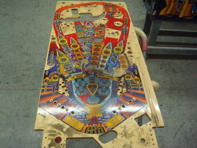 23
Playfield is stripped bare topside.