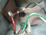 84a
  Even worse found inside the power box.It has been jumpered to bypass the fuse.The strip of wire  red insulation and black