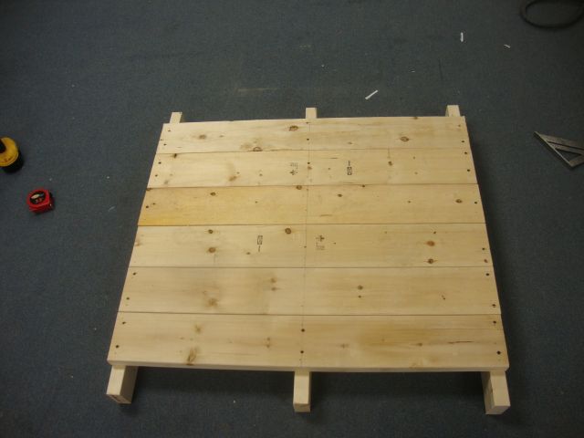 196
 Building the over sized pallet.