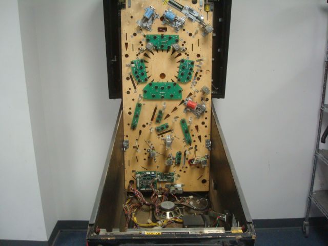 20
Playfield harnesses are removed.