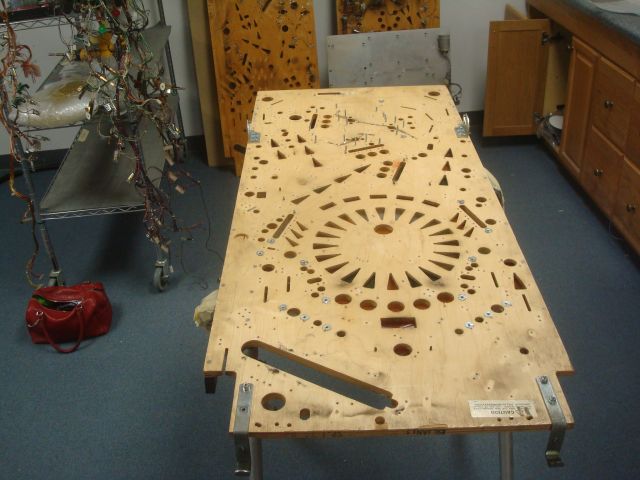 27
 Playfield is out of the cabinet.