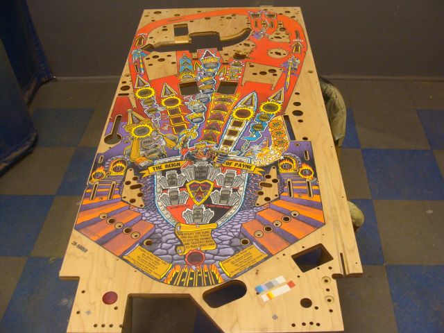 15
 Playfield is sanded.