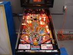 98
 Playfield is back in the cabinet and powered up for testing.