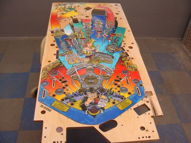 16
 Playfield is cleaned and sanded.