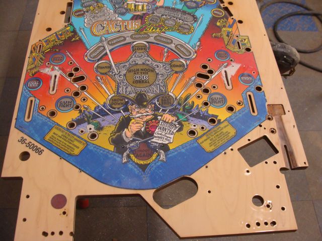 26
 Playfield is sanded and being prepped for the structural repairs.