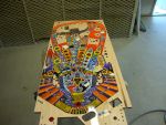 1
 Playfield as it arived.Masking tape marks the  noted issues.