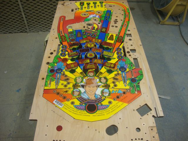 18
 Playfield is now fully sanded and ready to begin the  first round of refinishing.