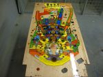 57
 This is a shot of the playfield now that it has dried overnight.The gloss has died down.