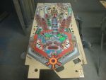 8
 Playfield  is now sanded  level and is being  prepped for the touch up and clear. 