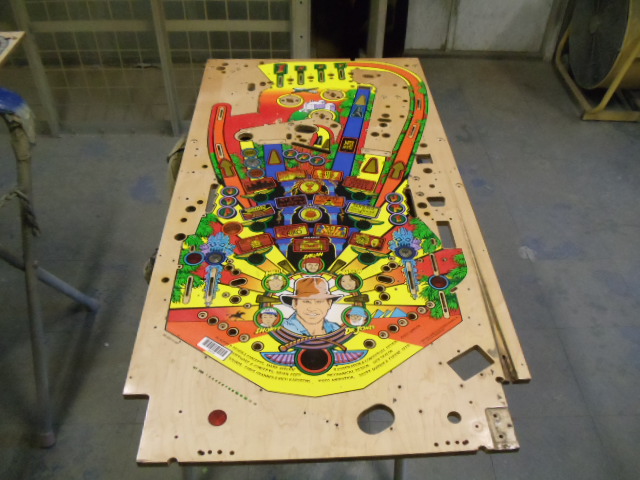 17
Playfield is now in the refinishing area and ready to prep for an inital clear application.I won't  do any repaints  prior t
