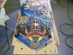 34
Playfield is cleaned and ready for corrections in the  wood tones.