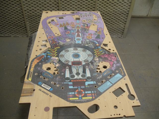 22
Playfield is sanded and ready to prep for the first clear application.