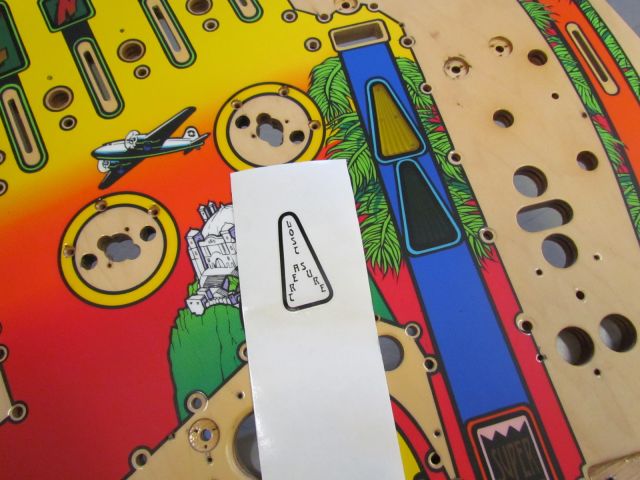 64
I had the   correct style of insert  decal made for this particular playfield it  does not  have the  white font on the lett