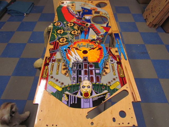 4
Playfield now drilled and dimpled.