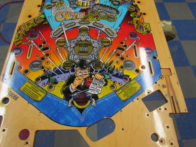 16
Now with the Mylar removed it is obvious that the playfield would not have been that  bad if not for all the cuts .It makes 