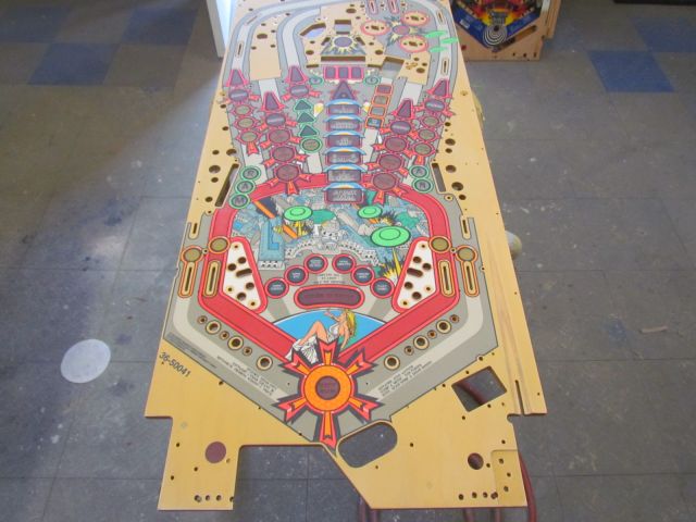 55
Playfield is sanded and being prepped for final clear.