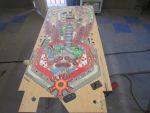 13
Playfield sanded,leveled and the previous coating is drastically thinned down.