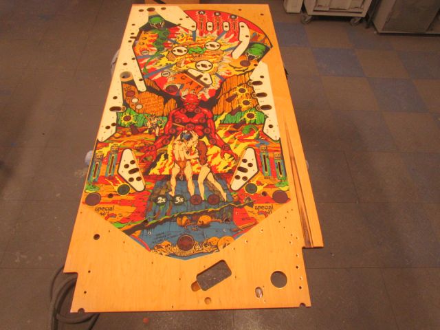 47
Playfield is sanded again and ready to begin rework.