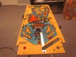 22
After a few days cure the playfield can be sanded and the next repaints and repairs will be done.