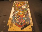 32
Playfield is sanded and  is being prepped for the  most tedious portion of the repaints.