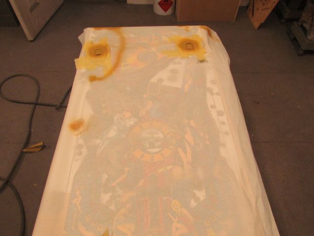 68
Playfield is sanded and  prepped.The final corrections and clear  will be done at this time.