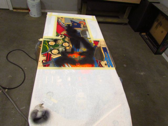 43
Playfield is sanded once more and the final details are  being addressed.Some  border work.