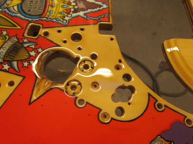 44
Merlin hole is sealed up now and should shape and repaint nicely from this  point.