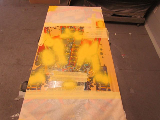 58After  several hours of  mask  and cut out the yellow  areas are  done  where needed as well as in other adjoining areas to  m