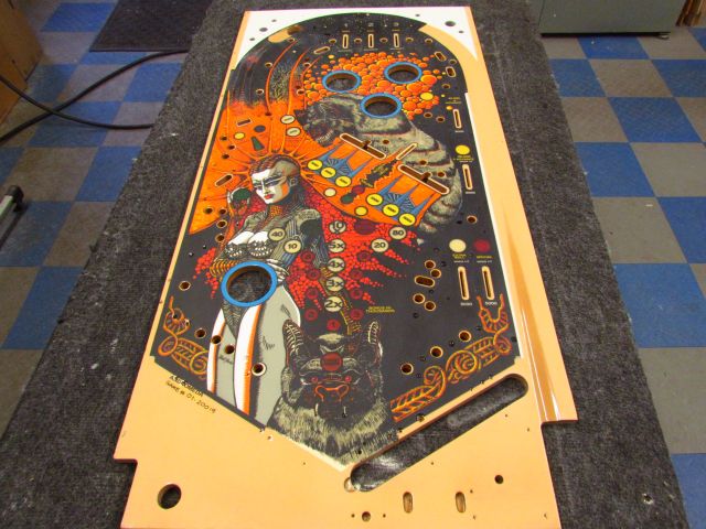 76
Playfield is  sanded and ready to polish.