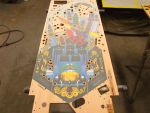 16
Playfield is  sanded and ready to prep  for the next  repaints.