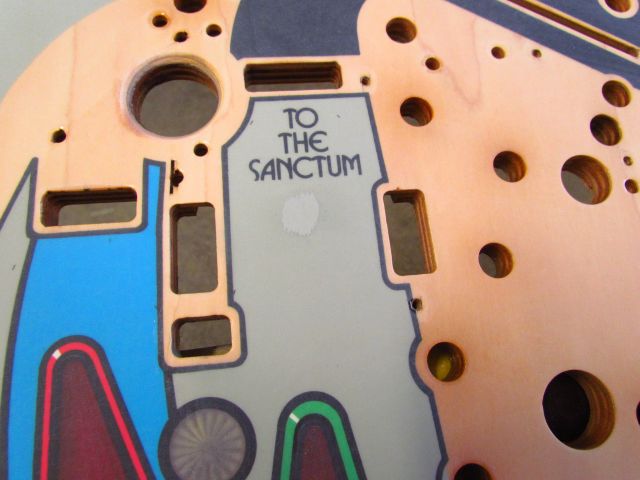 19
The Sanctum area  will be  repainted as well as possible without  compromising the lettering or making anything look 3D.