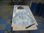 70
 Playfield sanded.I am going to finish getting it in order so it can cure while the rest of the  work takes place.