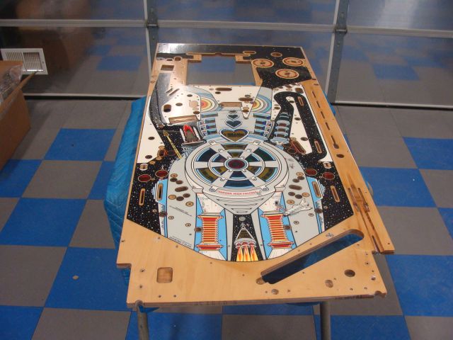 134
 Playfield is ready to begin final reassembly.