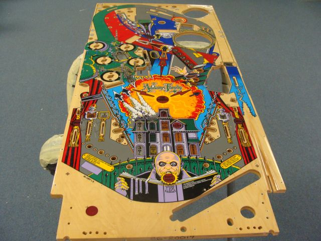 32
 Playfield is out of the cabinet.