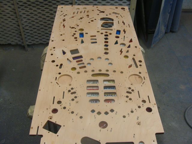 119
  Playfield repaired underside and sanded clean as possible.