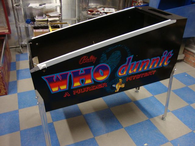 88
 Game is now being rebuilt starting with the cabinet.
New legs and rails are installed.