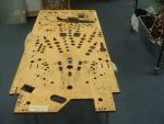 21
 Playfield  out of cabinet underside stripped bare.