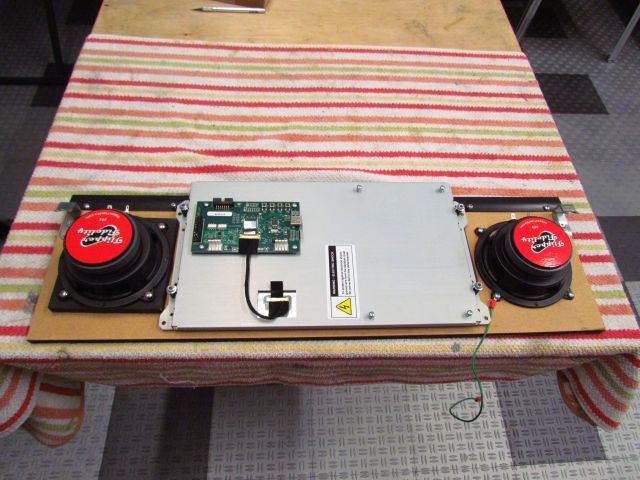 134
Speaker  panel  now rebuilt.The parts were sanded,painted,polished and or replaced as needed.New  speakers and a color DMD 